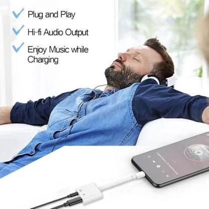 [MFi Certified] 3 Pack 2 in 1 Headphone Audio & Charger Compatible for iPhone 14 13 12 11 XS XR X 8 7 6 iPad,Support All iOS System
