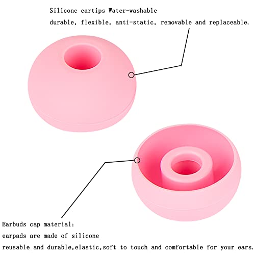 4 Pairs Silicone Earbud Tips Replacement Earbuds Cap Ear Tips Compatible with Powerbeats 1/2/3 Wireless Beats by Dre Headphones,(Pink) - color: Pink