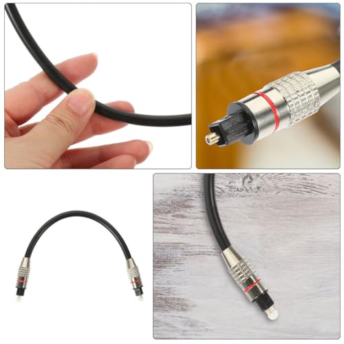 Black Optical Audio Cable PVC Pmmc 1m Male to Male Cord