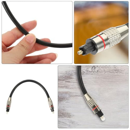 Abaodam Black Digital Optical Audio Cable Od6.0 1 Meter PVC Pmmc