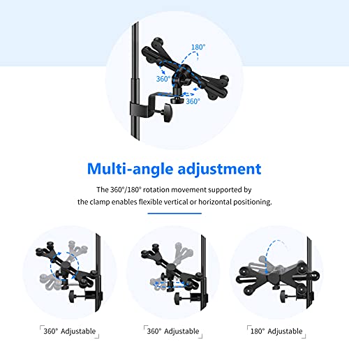 Neewer 6-11 inches Adjustable Music Mic Microphone Stand Tablet Mount with 360 Degree Swivel Holder for Apple iPad Pro Air Mini Google Nexus Samsung Galaxy - style: NW-105