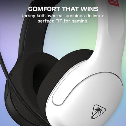 Turtle Beach Airlite Fit Wired Gaming Headset for Nintendo Switch 2, Lite | Also works with Nintendo Switch OLED, Flip-to-Mute Mic, Comfortable Ear Cushions, 40mm Speakers, Lightweight, Black & White - color: Black and White