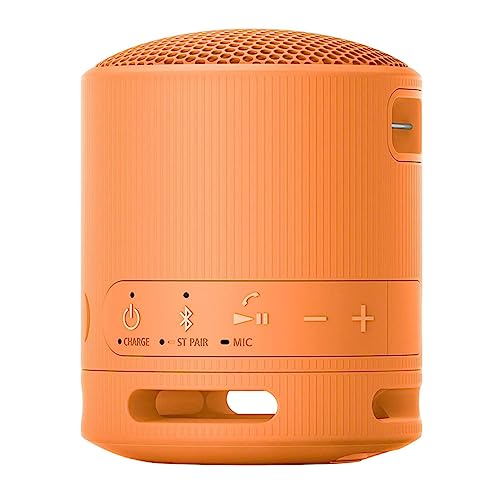 Sony SRS-XB100 Wireless Bluetooth Portable Travel Speaker Bundle (Orange) | Travel case, Strap, (2 items) - color: Orange