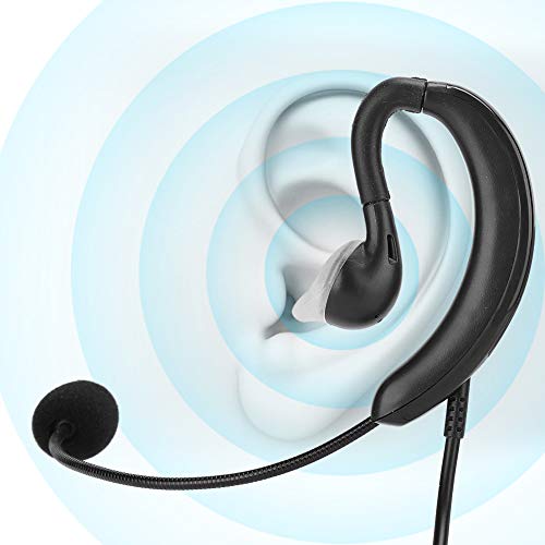 USB Computer Headset with Microphone, Wired Earbuds with Ear Hook and Inline Controls for Laptop PC Gaming Call Center