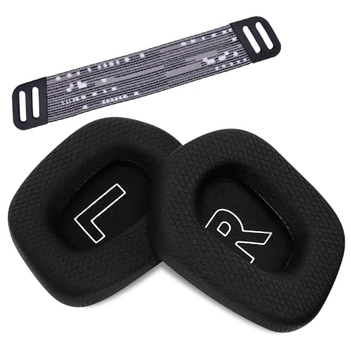 Replacement Earpads for Logitech G733 G535 G335 Lightspeed Wireless Gaming Headset, Ear Pads Cushions with Comfort Noise Isolation Foam (Black) - color: Black