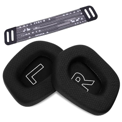 Replacement Earpads for Logitech G733 G535 G335 Lightspeed Wireless Gaming Headset, Ear Pads Cushions with Comfort Noise Isolation Foam (Black) - color: Black