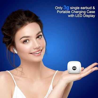 Wireless Bluetooth 5.4 Earbuds, LED Power Display Headphones, 6D Stereo | HiFi Stereo Earbuds, In-Ear Noise Cancelling Mic, 40H Playback Mini Case, IP7 Waterproof Sports Earphones, Android iOS - color: Creamy White