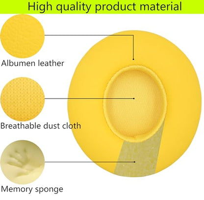 Replacement Ear Pads Compatible with Beats Solo 3.0 Wireless Yellow - color: Yellow