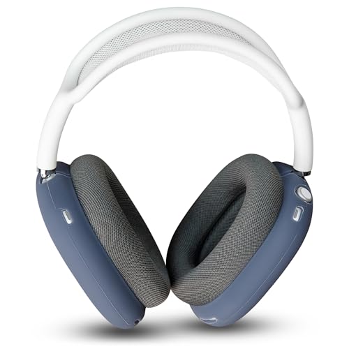 WC ShellZ Max - Protective Shell Covers for AirPods Max 1 & 2 | Made by Wicked Cushions | Made with Premium Silicone | Blue - color: Blue
