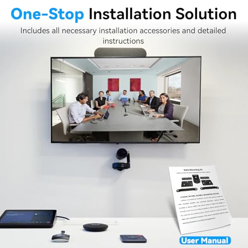 Video/Rally Mounting Kit, Compatible with logitech Rally and Rally Plus Mounting Bracket for Speaker, Camera, Table Hub, and Display Hub (Part: 939-001644)