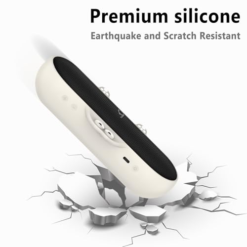 Geiomoo Silicone Case for Beats Pill (2024 Release) Speaker, Protective Portable Scratch Shock Resistant Cover (Beige) - color: Beige