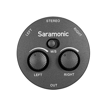 Saramonic Miniature 2-Channel 3.5mm Microphone & Audio Mixer with TRS & TRRS Output Cables for Cameras, Smartphones, Computers & More (AX1)
