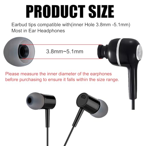 Silicone Earbud Tips Replacement Earbuds Cap Eartips Tips Eargels 9 Pairs S M L