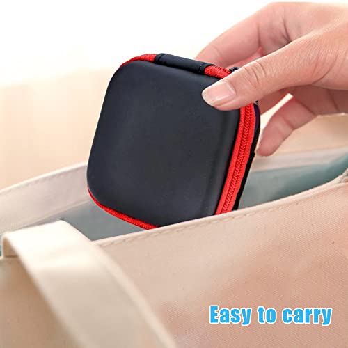 6Pcs Earphone Case,PU Small Square Pocket Earbud Carrying Case Bag with Zipper,Mini Portable Storage Bag,Cell Phone Accessories Organizer for Storing Earpieces,USB Cable,SD Cards,Memory Card