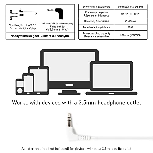Panasonic ErgoFit Wired Earbuds,In-Ear Headphones with Dynamic Crystal-Clear Sound and Ergonomic Custom-Fit Earpieces (S/M/L),3.5mm Jack for Phones and Laptops,No Mic-RP-HJE120-S (Silver) (Pack of 10) - color: Silver, size: S/M/L (Pack of 10), style: No M
