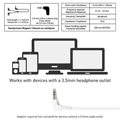 Panasonic ErgoFit Wired Earbuds,In-Ear Headphones with Dynamic Crystal-Clear Sound and Ergonomic Custom-Fit Earpieces (S/M/L),3.5mm Jack for Phones and Laptops,No Mic-RP-HJE120-S (Silver) (Pack of 10) - color: Silver, size: S/M/L (Pack of 10), style: No M