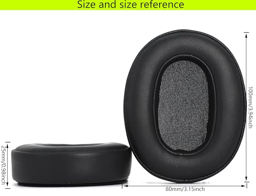 Replacement Ear Pads Compatible with Sony WH-XB900N WH-CH710N WH-CH720N WH-RF400 MADR-RF895RK Headphones Made of Protein Leather Memory Foam Replacement Ear Pads Earmuffs Pads - Black