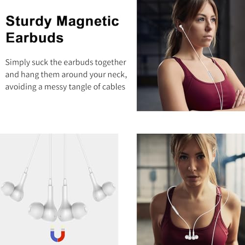 USB Earbuds with Microphone for PC Laptop,Wired USBA Headset,White | in Ear Buds Noise Isolating Light Laptop Earphones,Headphones with Mic for Dell HP Computer PC Office Zoom Work Gaming School - color: White