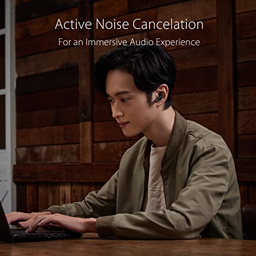 ASUS ROG Cetra True Wireless Gaming Earbuds, Low-Latency Bluetooth Earbuds, Active Noise Cancelation, 27-Hour Battery Life, IPX4 Water Resistance, Headphone with Wireless Charging,Black (Renewed)
