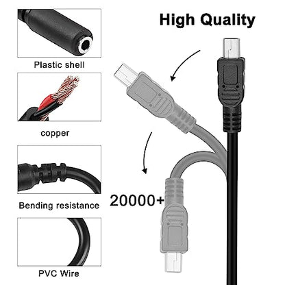 MEIRIYFA Mini USB Male to 3.5mm Female TRRS Audio Cable Mic Cord