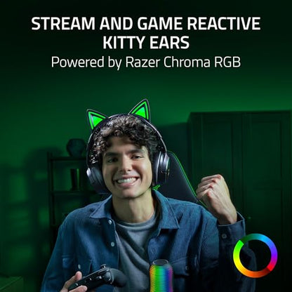 Razer Kraken Kitty V3 Pro Wireless RGB Gaming Headset, Black - color: Black