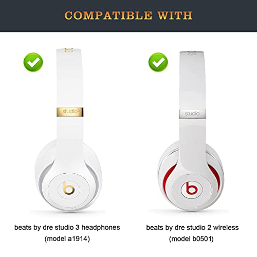 Studio 3 Inside Panel as Same as the OEM Studio3 Inner Earphone Shell Replacement Parts Durable Accessories Repair Kit Compatible with Beats by Dr. Dre Studio 3 (A1914 Headphones (White) - color: White