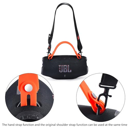 Removable Speaker Handle Strap Compatible with JBL Xtreme 2/ Xtreme 3/Xtreme 4/Zealot S67 Portable Bluetooth Speaker,Outdoor Travel JBL Speaker Silicone Handle (Handle Strap Orange) - style: Handle Strap Orange