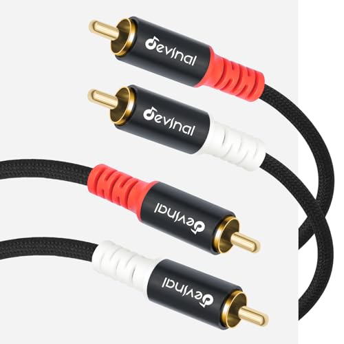 10FT RCA Cables, 2RCA to 2RCA Audio Cable, Male Stereo RCA Cord Shielded Braided for Home Theater, HDTV, Amplifiers, Hi-Fi Systems, Car Audio, Speakers - size: 3 Meters/ 10 FT