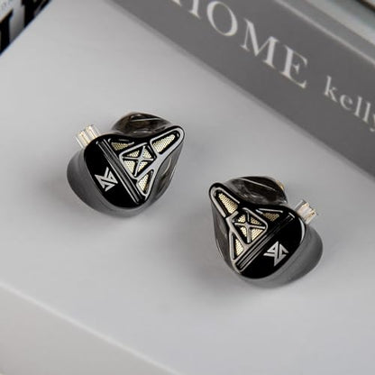 KZ DQS Wired Earbuds Dynamic Driver in Ear Monitor Headphone Semi-Open HiFi Bass Earphone 2pin 3.5mm Gaming Earbuds for Singers Musicians - color: DQS Black, style: with Mic