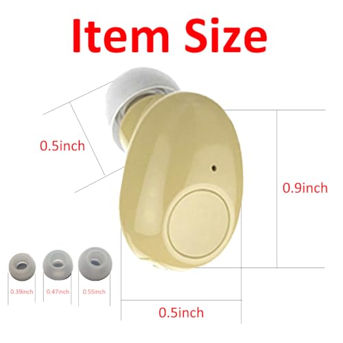 Single Bluetooth Earpiece10 Hrs Playtime for Cell Phone PC TV - color: Khaki/ nude