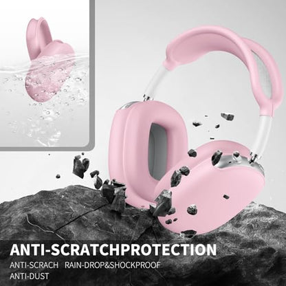 Maxjoy for AirPods Max Case - Soft Silicone Ear Cups/Headband Cover, Anti-Scratch Accessories Protective Cover for Apple AirPods Max, Pink - color: Pink