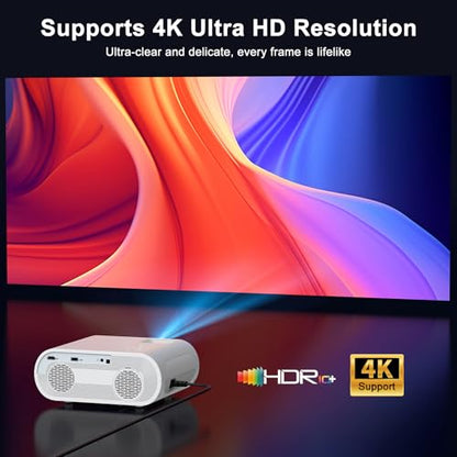 HOMPOW 4K Projector with WiFi and Bluetooth, 1500 ANSI Google TV Projector - style: Google system