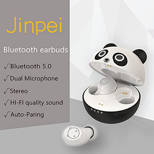 Cute Panda Wireless Earphones, Waterproof, Noise Cancelling in-Ear erbuds, TWS Stereo Headphones, Built in mic Headset Premium Sound with deep bass,JE-04B_K62 - color: JE-04B_K62
