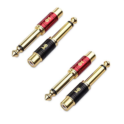 Cable Matters 4-Pack RCA to 1/4 Adapter (1/4 to RCA Adapter)
