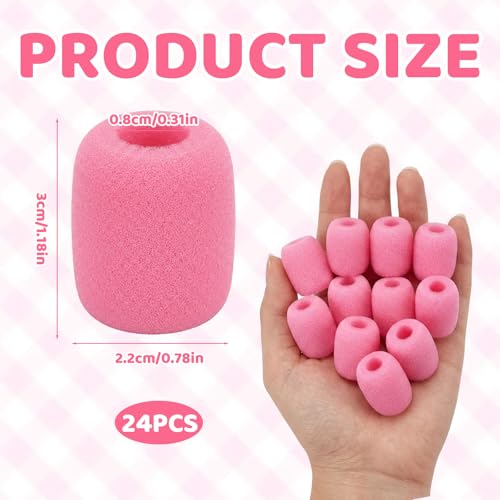 24pcs Microphone Cover Foam Set, Microphone Covers, Universal Mic Cover Foam for Studio Recording, Karaoke, Live Performance, Compatible with Various Microphone Models