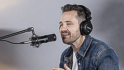 Tascam Dynamic Microphone for Broadcast Microphone for Professional Podcasting and Live Streaming (TM-70), Black | For Broadcast Microphone for Professional Podcasting and Live Streaming (TM-70)