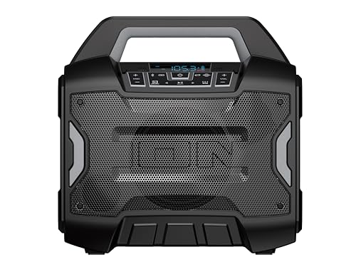 ION Sport Boom 60W Portable Bluetooth Outdoor Speaker | Water Resistant, Radio, Karaoke Mic, USB Charging, Stereo Linking, Bass Boost and App Control, for Parties and Outdoor Events - style: Sport Boom
