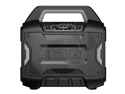 ION Sport Boom 60W Portable Bluetooth Outdoor Speaker | Water Resistant, Radio, Karaoke Mic, USB Charging, Stereo Linking, Bass Boost and App Control, for Parties and Outdoor Events - style: Sport Boom