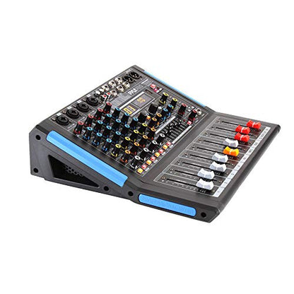 Pyle 4-Channel Bluetooth Studio Audio Mixer-DJ Sound Controller Interface with USB Drive for PC Recording Input, XLR Microphone Jack,48V Power,Input/Output for Professional and Beginners - PMXU46BT - style: 4 Channel Pro