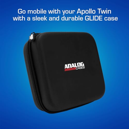 ANALOG CASES Universal Audio Apollo Twin Case - Compact GLIDE Case | Rigid Molded EVA Case, Excellent Protection, Compact Design & Precise Custom Fit, Smooth Zipper, Super-Soft Velvet Lining - size: Compact (7.5 x 7.5 x 3 inches)