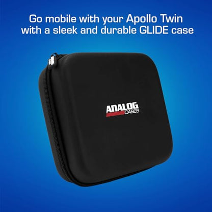 ANALOG CASES Universal Audio Apollo Twin Case - Compact GLIDE Case | Rigid Molded EVA Case, Excellent Protection, Compact Design & Precise Custom Fit, Smooth Zipper, Super-Soft Velvet Lining - size: Compact (7.5 x 7.5 x 3 inches)