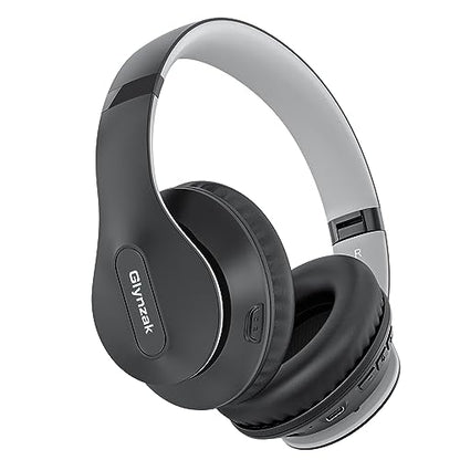 Wireless Bluetooth Headphones Over Ear V6.0 HiFi Stereo with Mic - color: Grey
