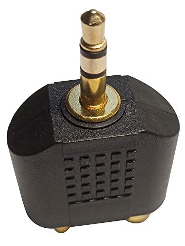 3.5mm Stereo to 2-RCA Splitter Audio Adapter Gold Plated 2pcs | 3.5mm TRS Male to Dual RCA Female Jack Y Plug Audio Converter