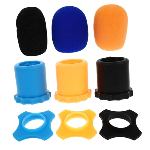 LIOOBO Thick Foam Microphone Protective Cover Anti-Slip Windshield Shield for Wireless Mics 1-Pack for Vocal Recording and Streaming