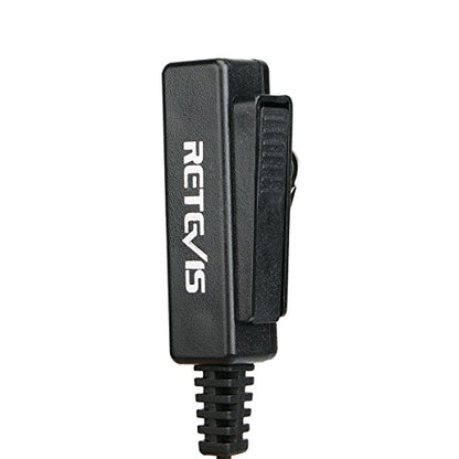 Retevis Covert Tube Walkie Talkie Earpiece with Mic, Full Size PTT(1 Pack)