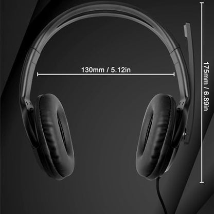 Joso Wired Headset with Mic, Gaming Headset for PS5/PS4/Xbox/Switch/PC/iPad/Mac/Tablet with 3.5mm to Type C & USB-A Adapter - Office Business, Remote Work, Coach, Gaming, Chat Headphone, Dual Ear - style: Dual Ear