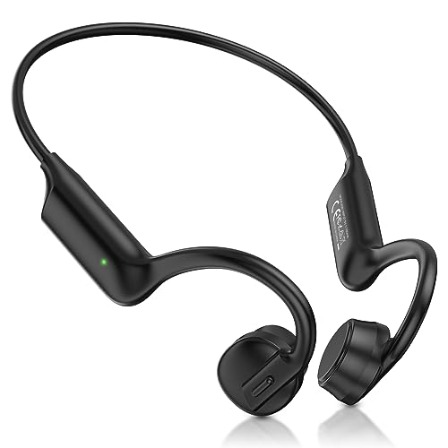 Bone Conduction Headphones Bluetooth 5.4 Wireless Earphones Open Ear Headphones with Mic, Sports Earphones IPX6 Waterproof Headset, 12H Playtime for Cycling, Hiking, Running, Driving