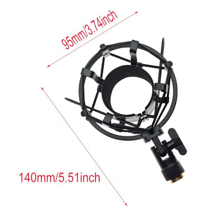 Universal Aluminum Alloy Mic Stand Shock Mount for 45-50mm Microphone