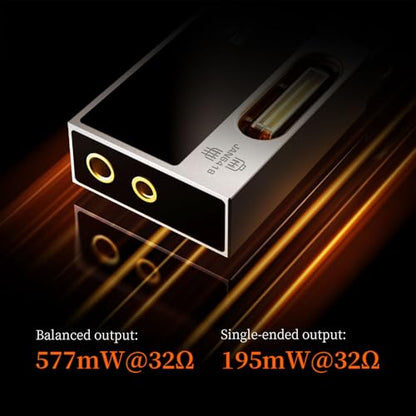 SHANLING UA7 USB DAC AMP Portable Headphone Amplifier Built-in Dual JAN6418 Tubes,ES9069 DAC,Support DSD512,768kHz/32bit,577mW@32Ω Output,3.5mm+4.4mm Jack (Grey) - color: Grey