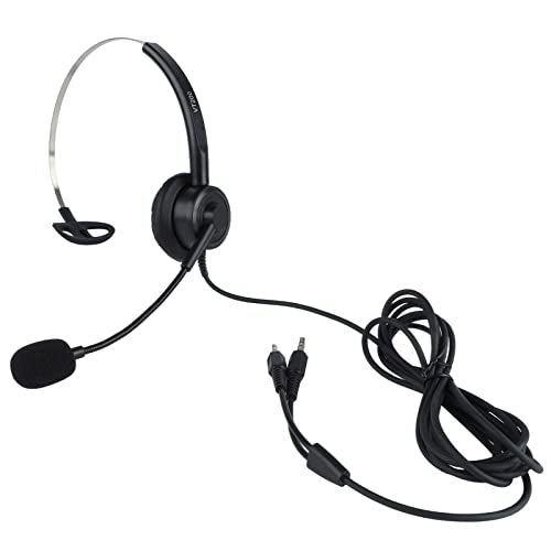 Cuifati Adjustable Headphone HD Sound Comfortable Breathable OverEar Headset with Antistatic Design, Ideal Replacement for All Head Sizes - Lightweight Flexible Plastic Headphones for (3.5mm Dual